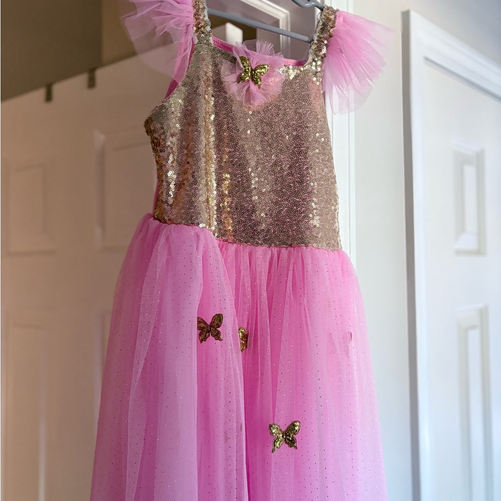 Pink and Gold Sequin Fairy Costume
